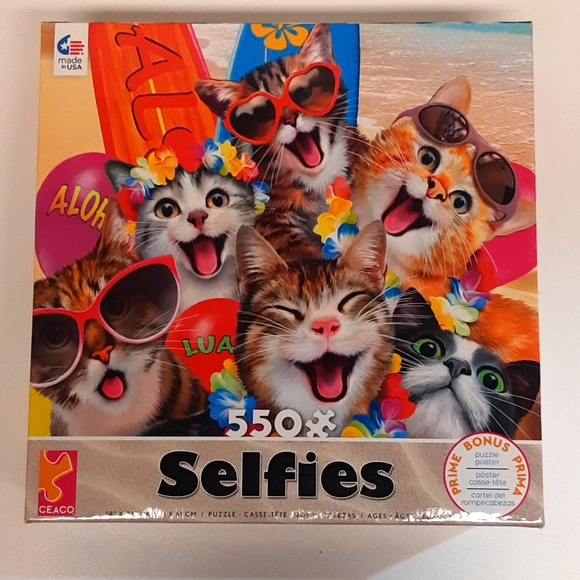 Cat "Selfies" 550 piece puzzle - Picture 1 of 5